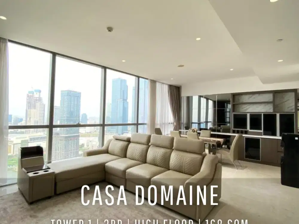 For Sell! Casa Domaine Tower 1, 3BR High Floor with Kuningan City & Sudirman Skyline View