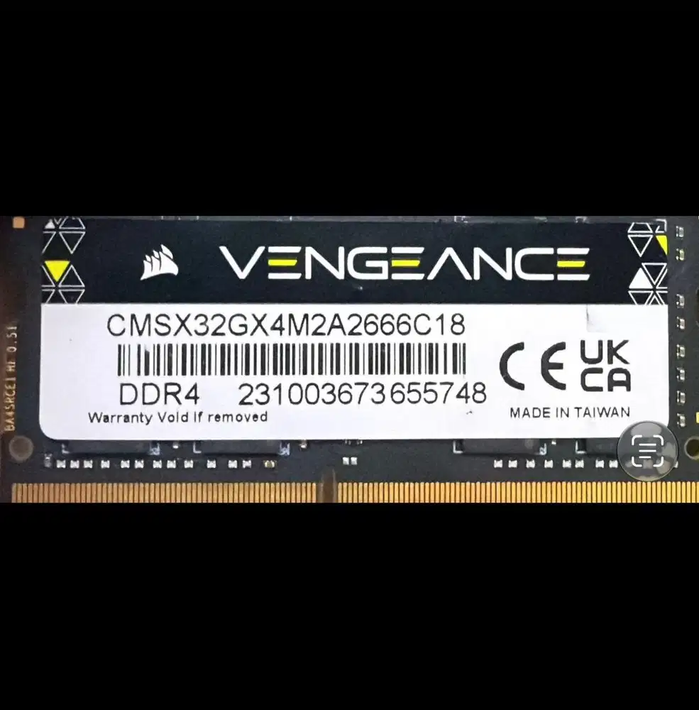 Ram DDR 4 Vengeance 16gb 2666 Sod