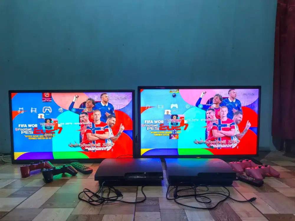 Ps 3 slim + tv 32in biasa ( 2 pasang)