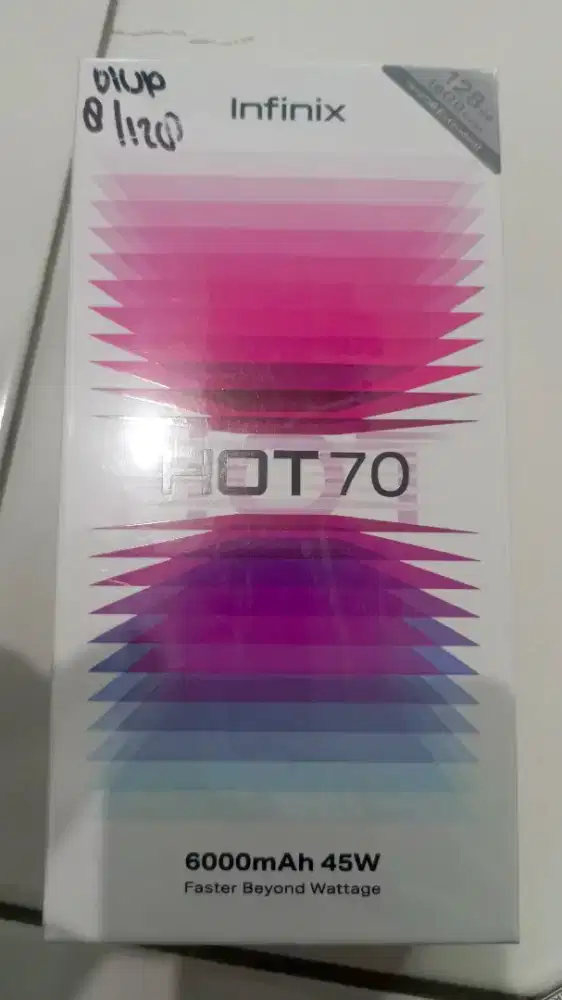 HP infinix hot 70 ram 8/128 HP baru