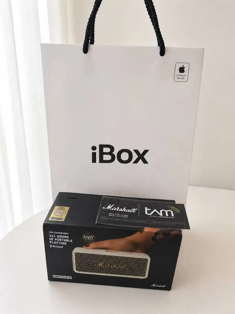 marshall embertron 3 wireless speaker bluetooth BNIB new baru