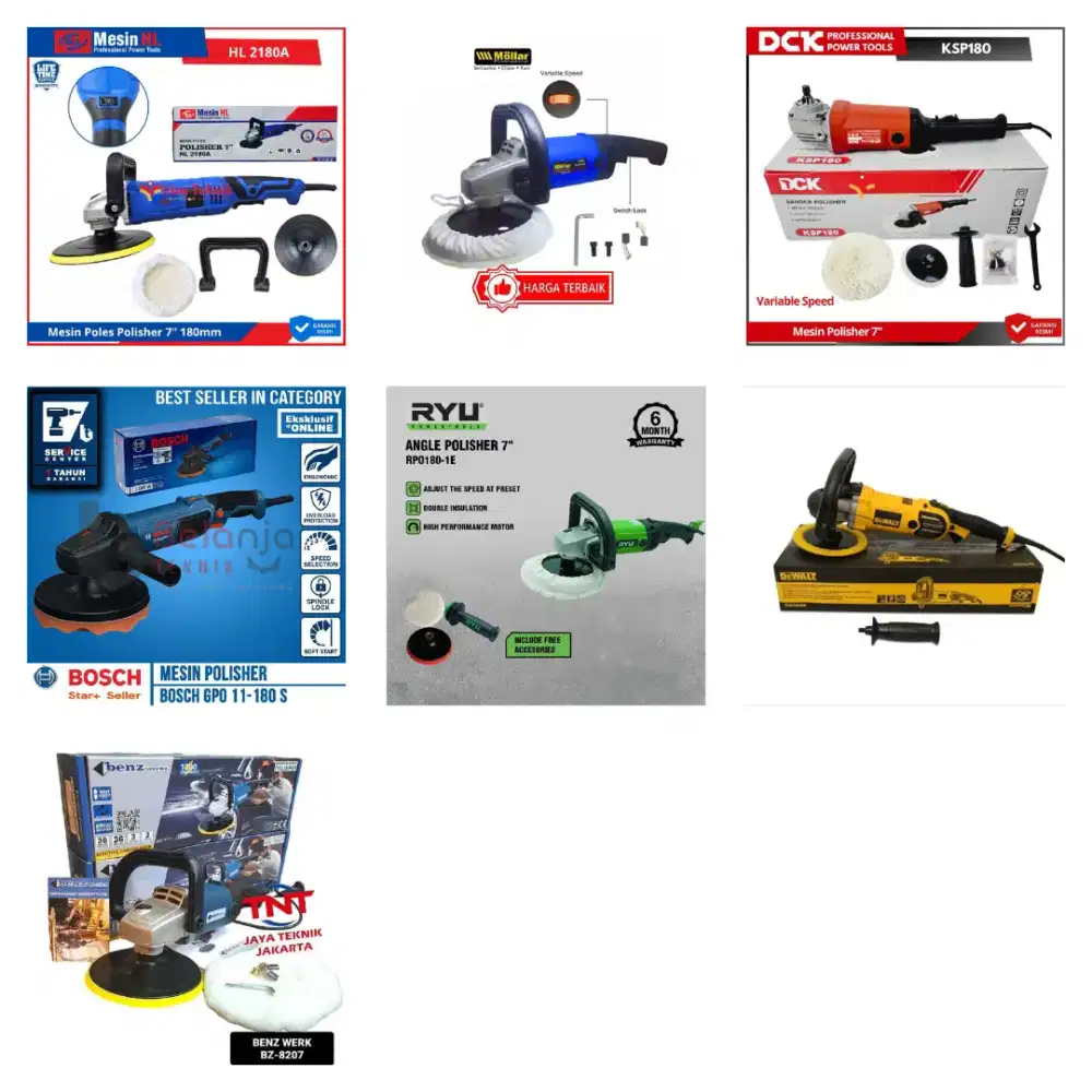 Mesin Poles Mobil Motor Polisher 7 Inch Variable Speed HNL STANLEY RYU