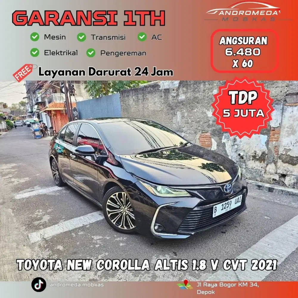 TDP TERMURAH 5 JT TOYOTA NEW COROLLA ALTIS 1.8 AT 2021 ISTIMEWA