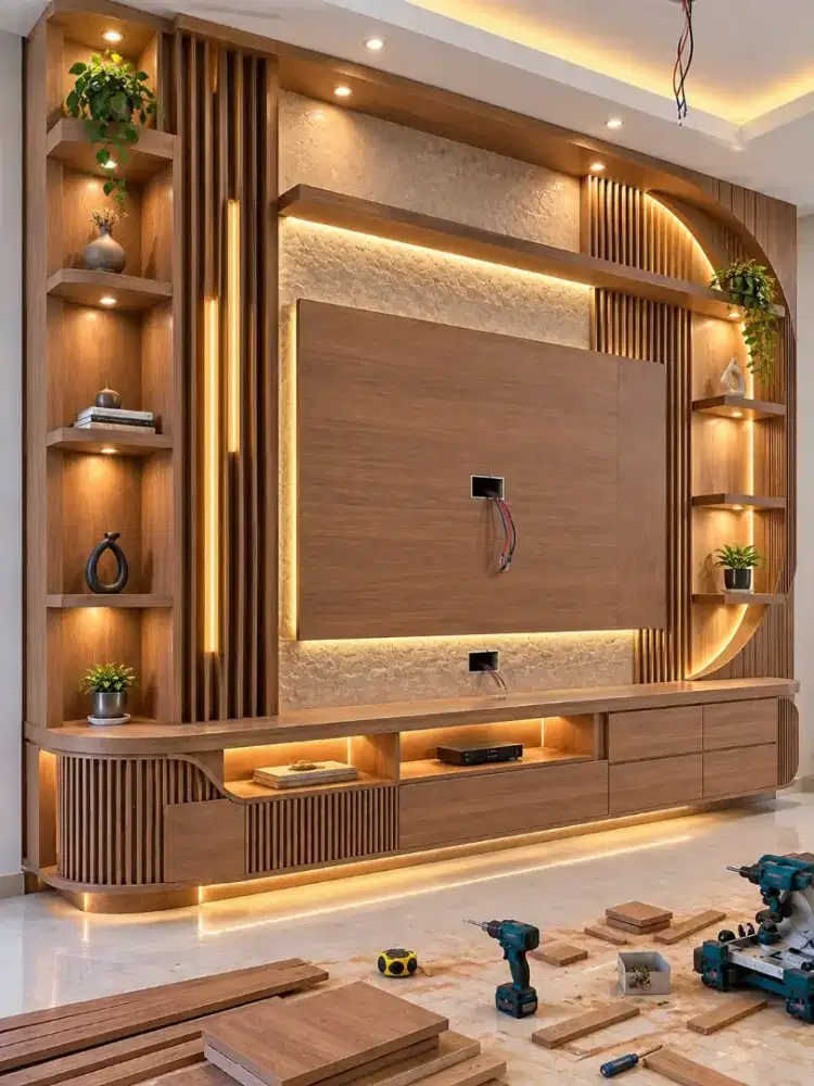 Backdrop tv minimalis