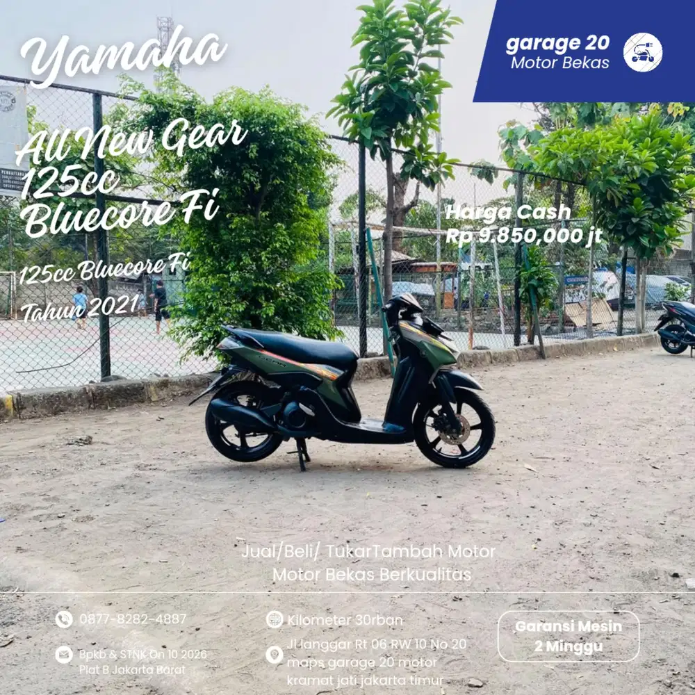 Yamaha Gear New 125cc Bluecore Fi Tahun 2021 Pajak on