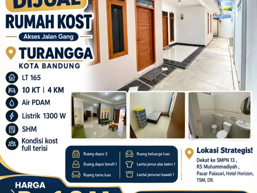 Dijual kos kosan strategis di Turangga, Buahbatu, Kota Bandung