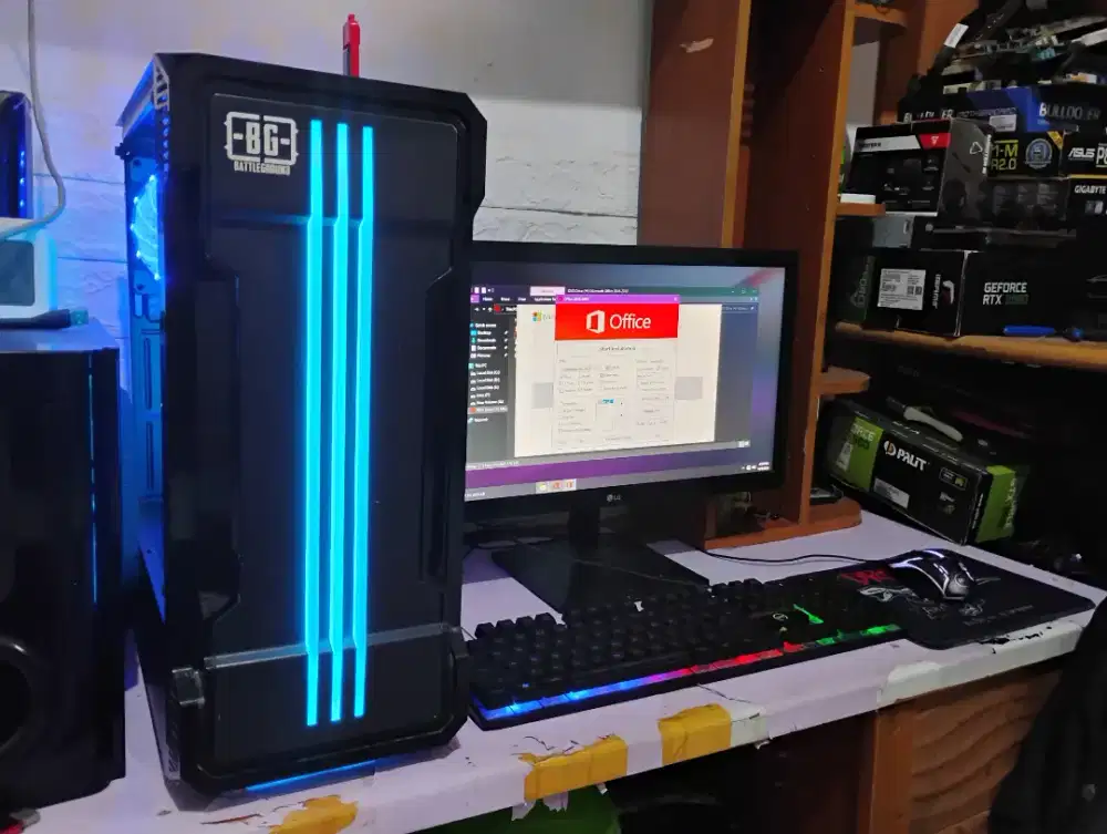 Pc gaming intel core i7 + ram 8gb + vga nvidia 4gb + monitor 20inch