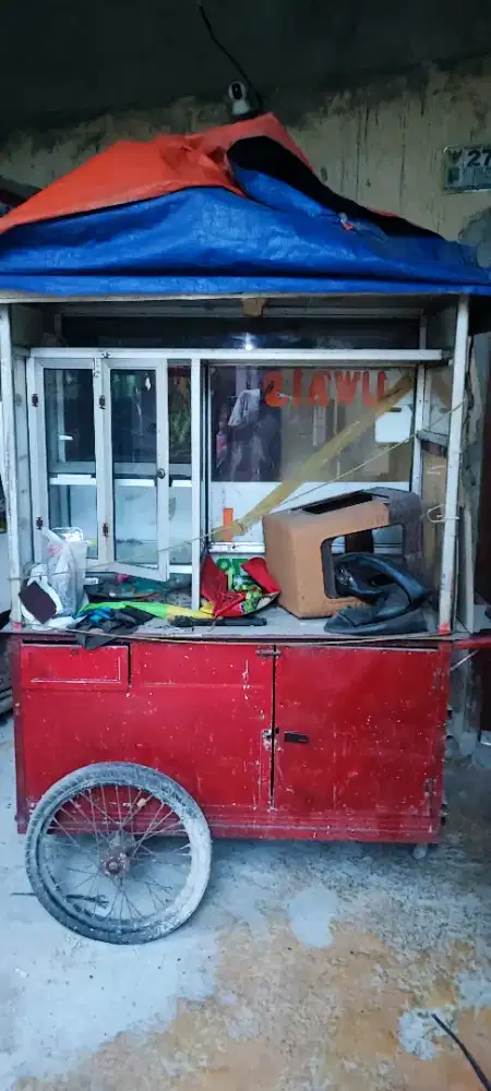 Gerobak stainless apa adanya material kokoh