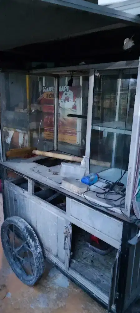 Gerobak stainless apa adanya material kokoh jual rugi