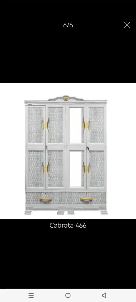 LEMARI NAPOLLY 4 PINTU + CERMIN | CABRO 466 22.DK | Rp1,3 JT