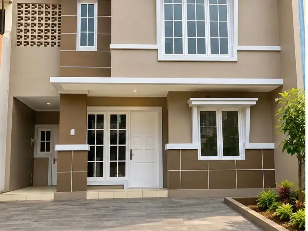 Rumah modern minimalis baru selesai renov di Kotawisata