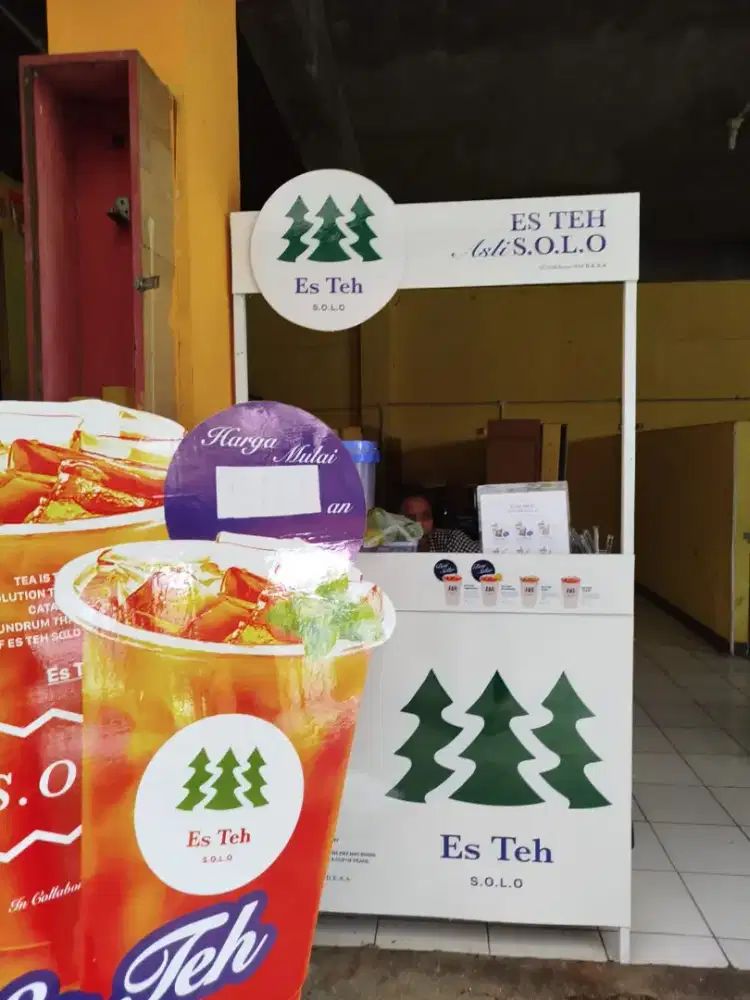 Both es teh Solo lengkap langsung jualan