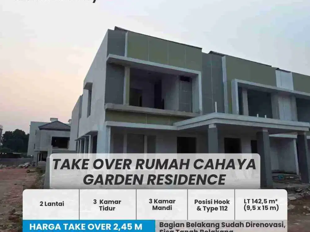 DiJual take over rumah 3kt 3km