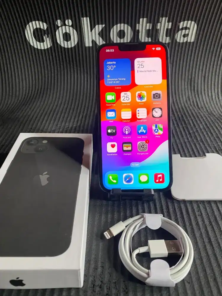 Iphone 13 128gb black inter all operator mulus normal semua no minus