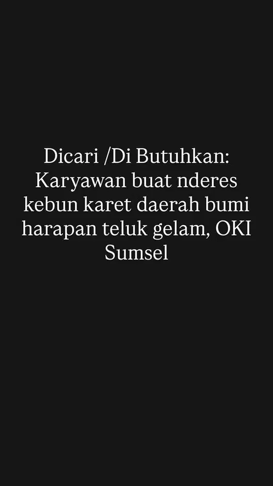 Dibutuhkan karyawan Kebun