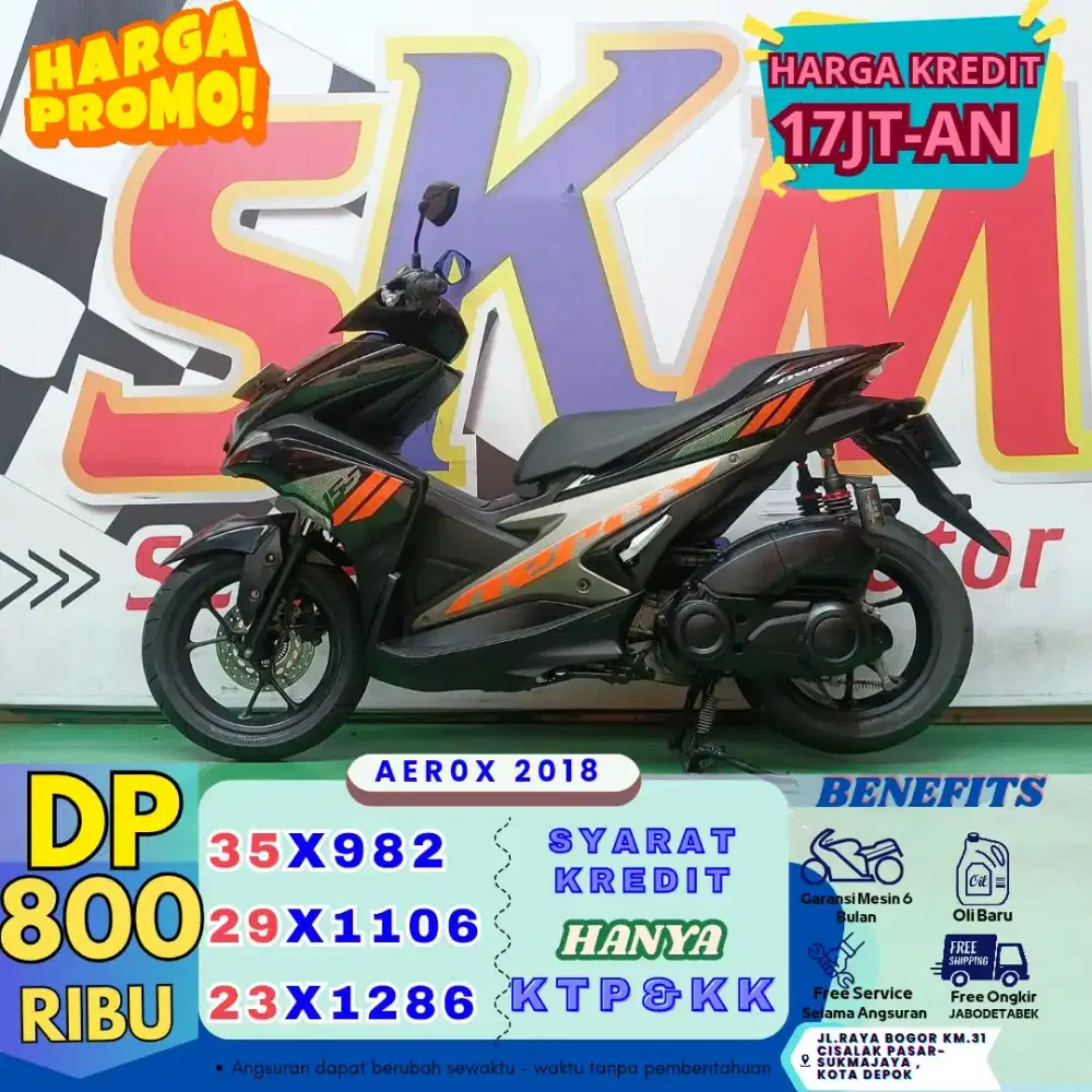 Kredit angsuran mulai dr 30rb/hari aerox 2018