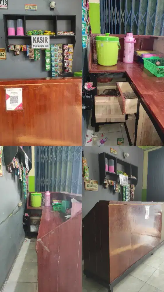 Meja Warkop Letter L Kasir