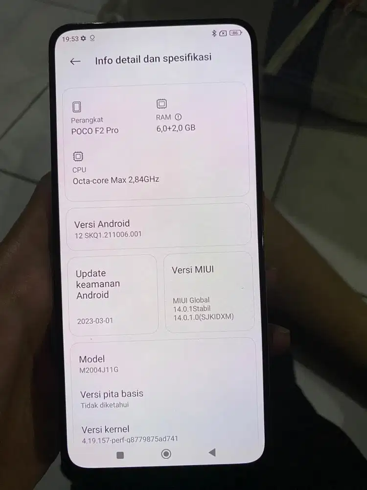 poco f2 pro sesuai deskripsi