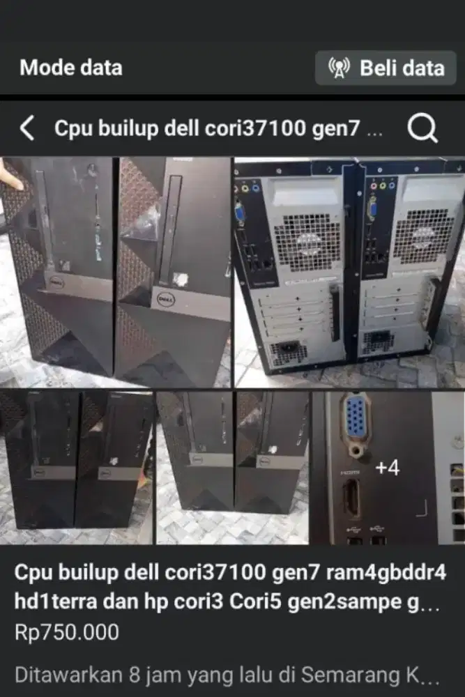 Cpu.builup cori3 coti5 gen2 sampe gen7 ori hp Dell segel pabrik grnsi