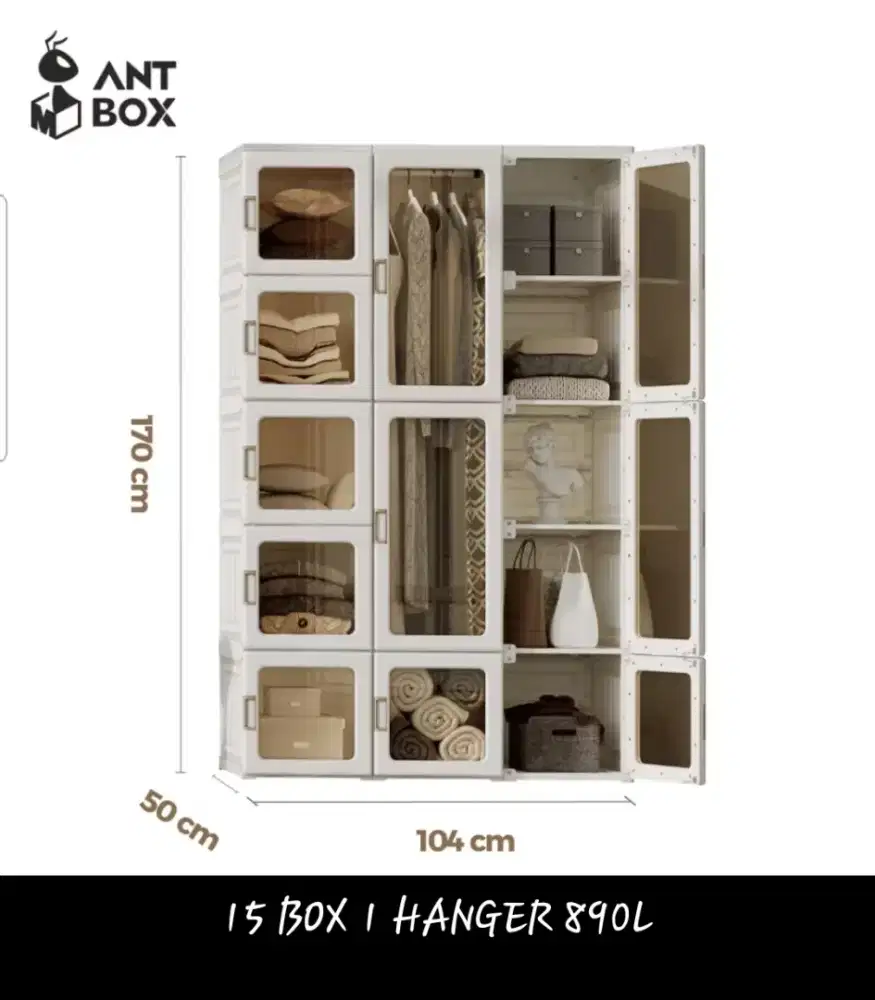 ANT BOX Lemari Pakaian 15 box
