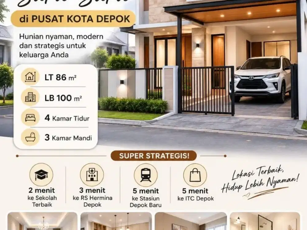 Rumah Jl Pedati, Mekar Jaya, Sukmajaya, 2 LANTAI, Baru di Kota Depok, Jual Dijual (BOSS)