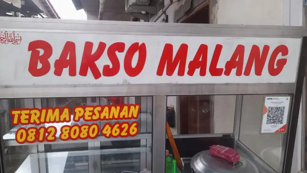 Jualan bakso malang pakek grobak motor