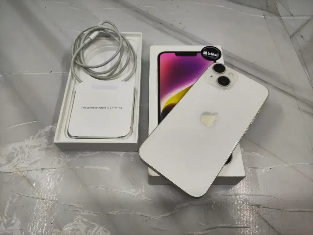 Iphone 14 white 128gb ibox (bh.99%) mulus