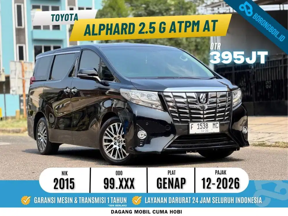 TERMURAH TOYOTA ALPHARD G ATPM 2015 HITAM RECORD LOW KM ISTIMEWA