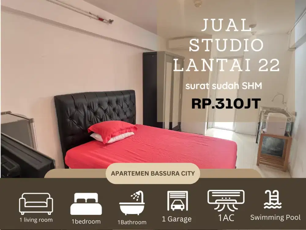 Jual studio murah SHM tower terbaru apartemen bassura city