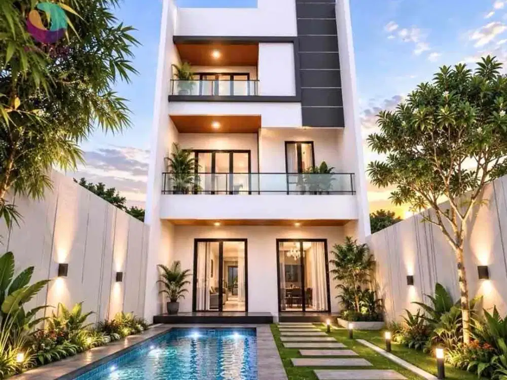 Rumah mewah ada kolam renang & lift siap huni (nego) kota wisata