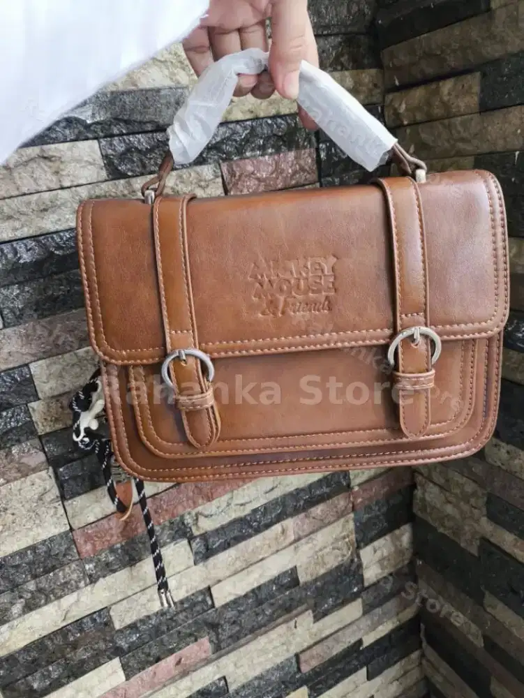 Mickey Brown Satchel
