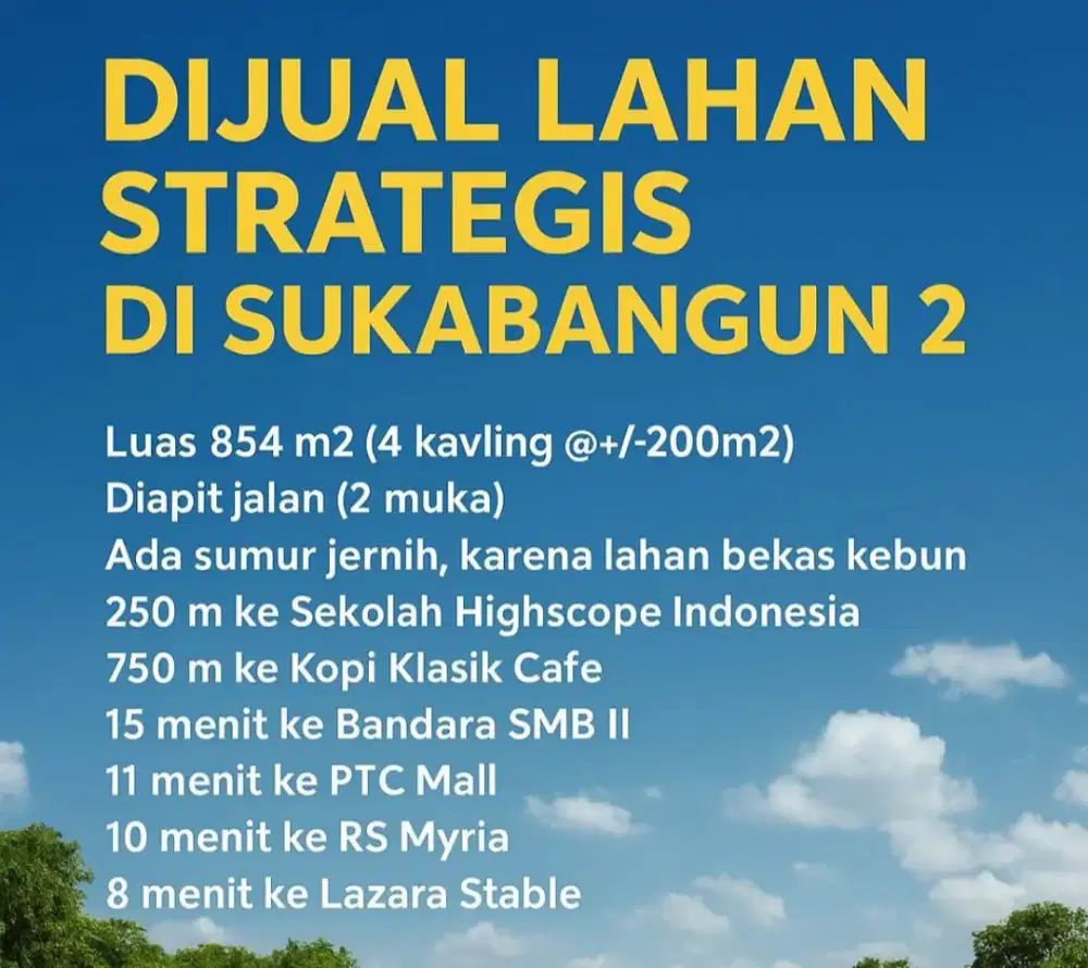 Dijual murah tanah di lokasi tengah kota ! (nego sampe deal)