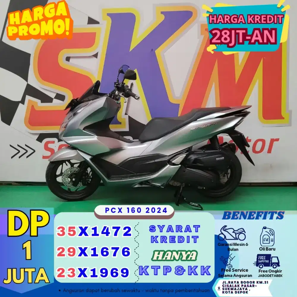 Honda PCX 160 Tahun 2024 Mesin Mulus, SS lengkap cash/credit