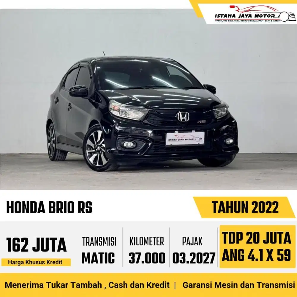 [KM 37RB] Honda Brio RS 1.2 Automatic 2022 Hitam