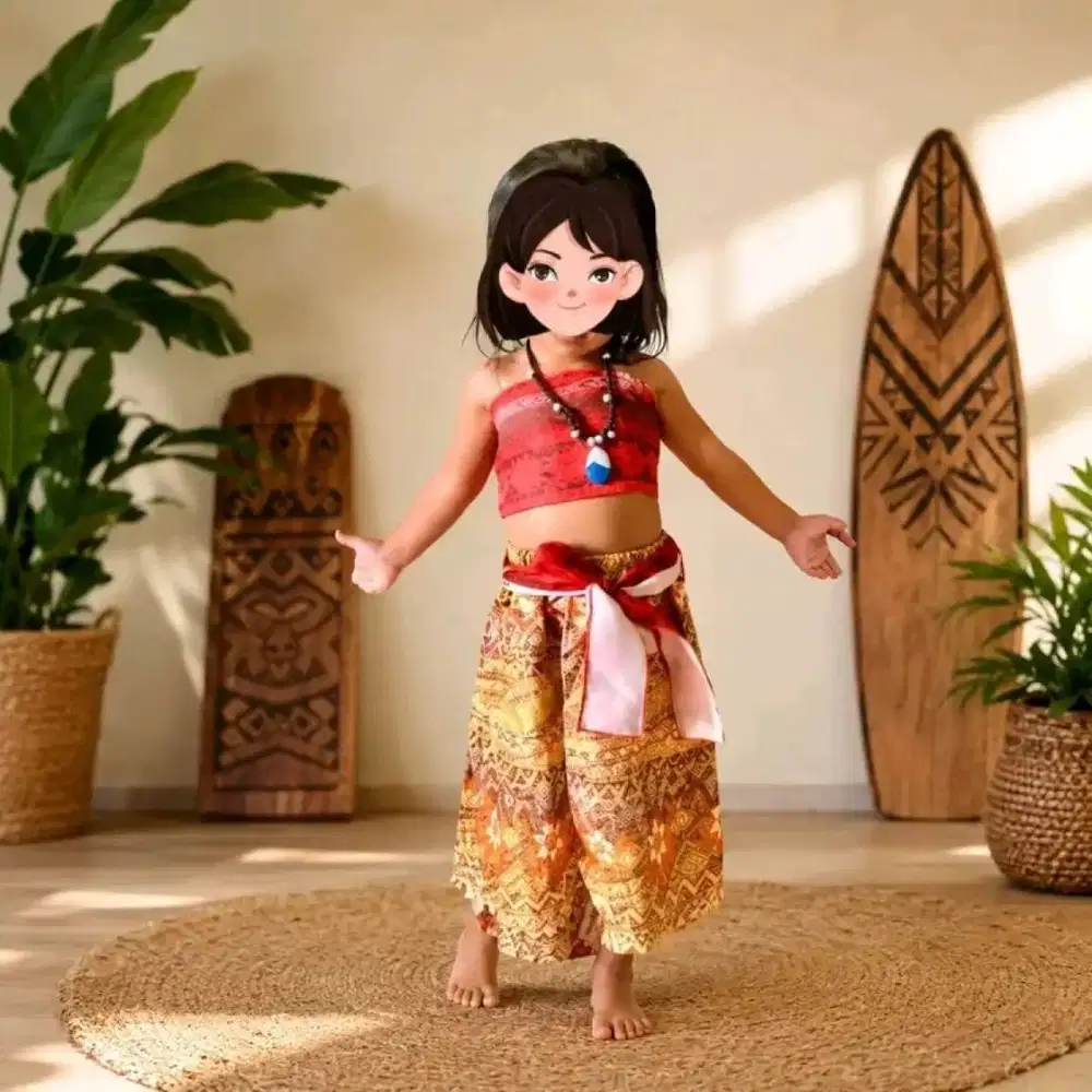 Baju moana anak 5-6 tahun