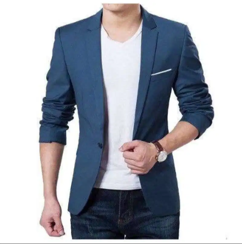 Baju Kain model blazer kain tidak panas jas murah tipis seperti kemeja