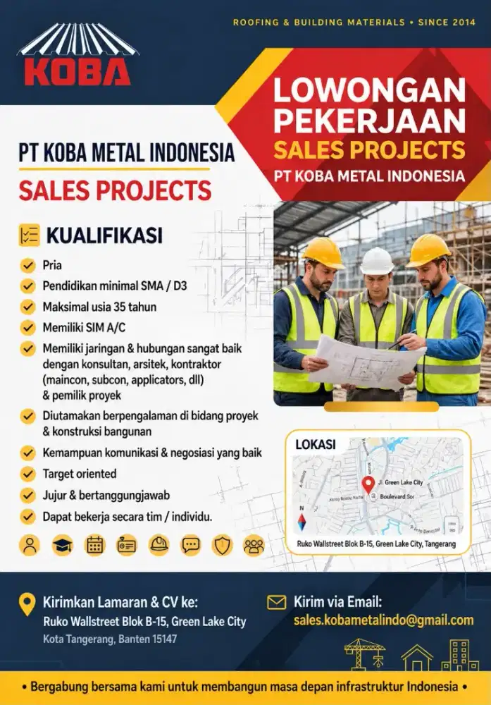 Dibutuhkan Sales Project !!