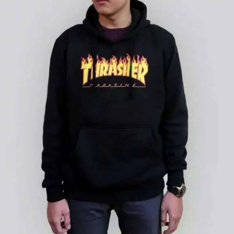 Jaket trasher hitam uk L murah
