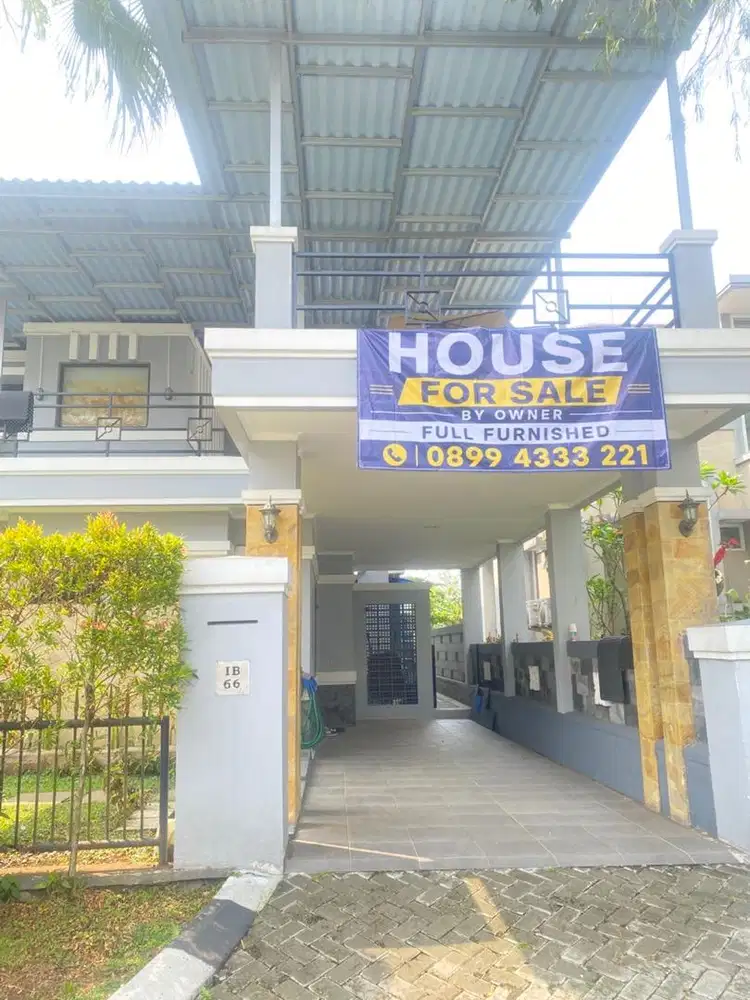Rumah di jual tanpa perantara full furnished
