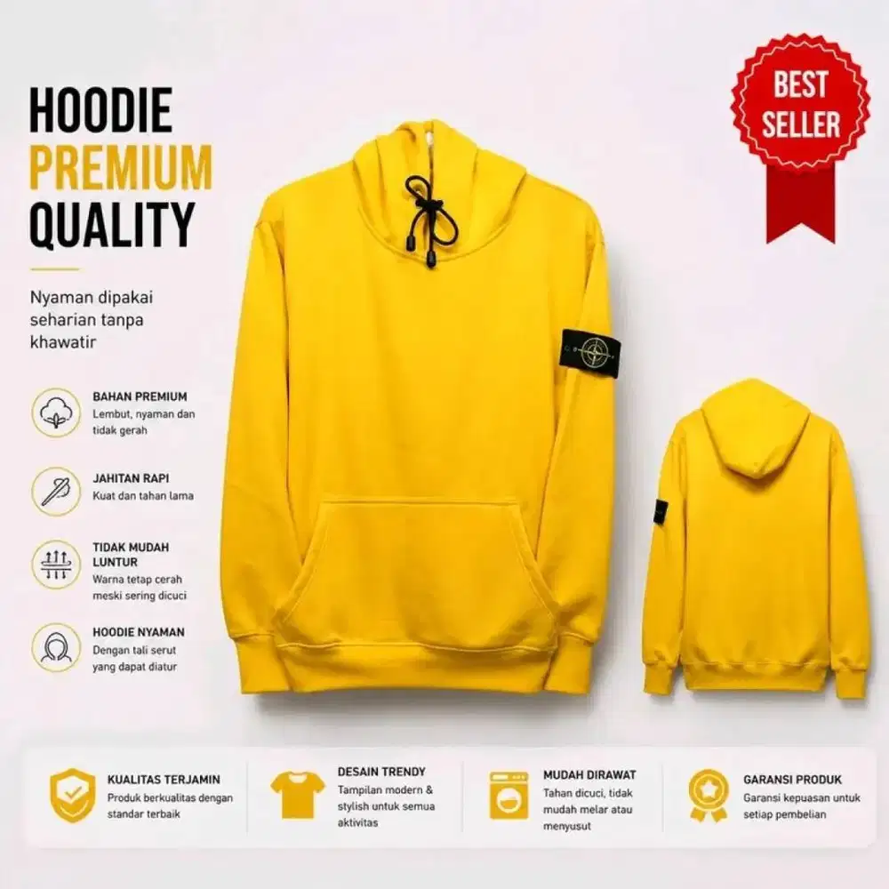 Jaket stone island kuning dewasa cowok allsize