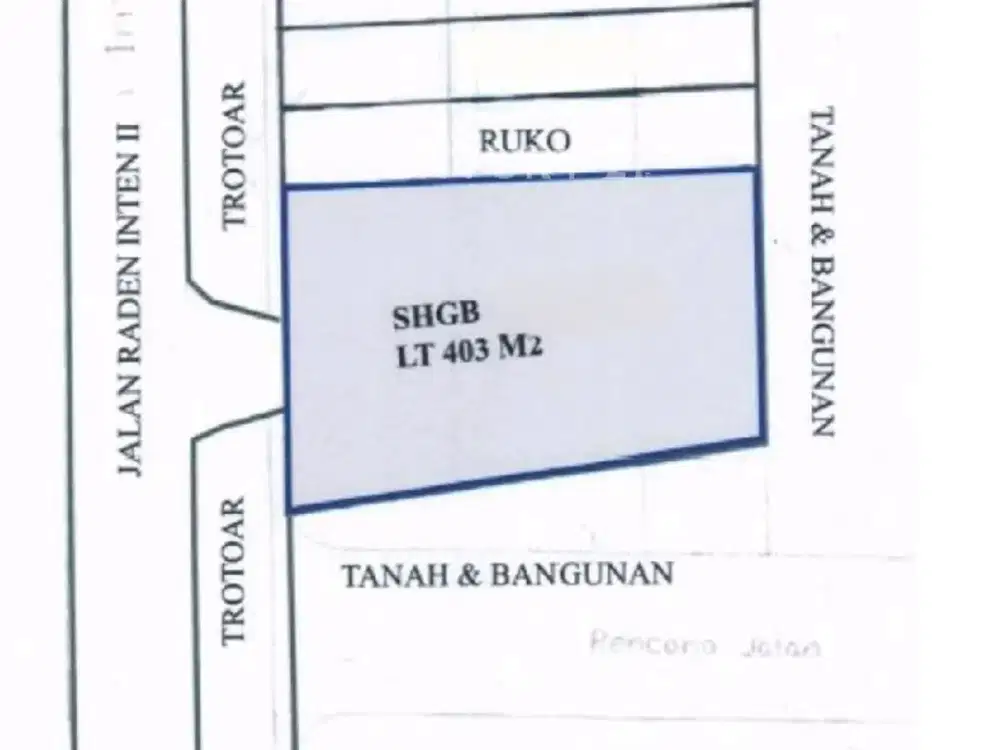 Ruko Ex Bengkel Mobil Radin Inten Duren Sawit Jakarta Timur