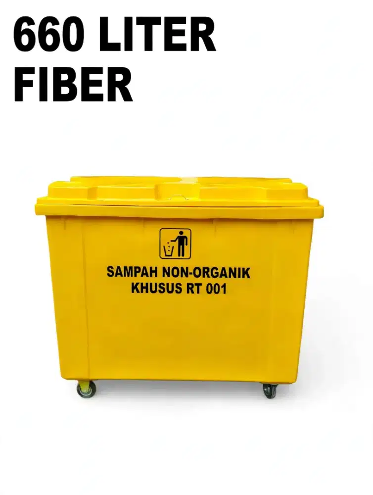 Tong Sampah Jumbo 660 Liter Fiber Roda 2 Bisa Custom RT RW - Tangerang