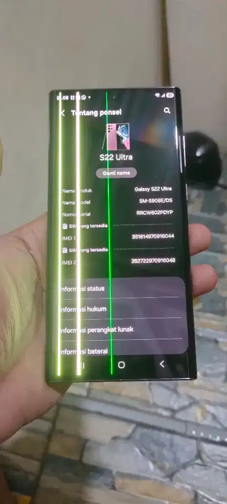 Samsung S22 Ultra ex SEIN minus LCD