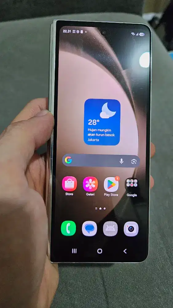 Samsung Z Fold 5 1TB Cream Fullset Mulus Termurah