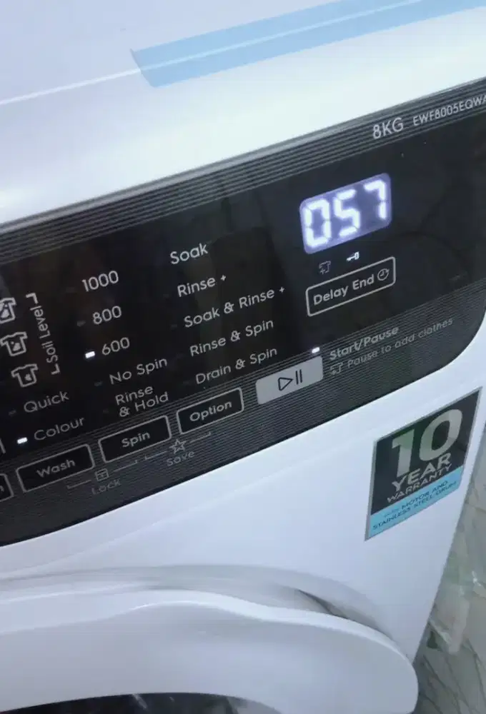 Mesin cuci frontloading Electrolux 8kg seri hijab,likenew,normal,mulus