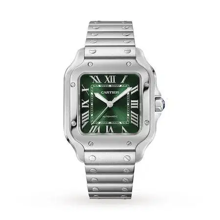 Cartier New Santos 100M Green Dial Stainless Steel - New in Box