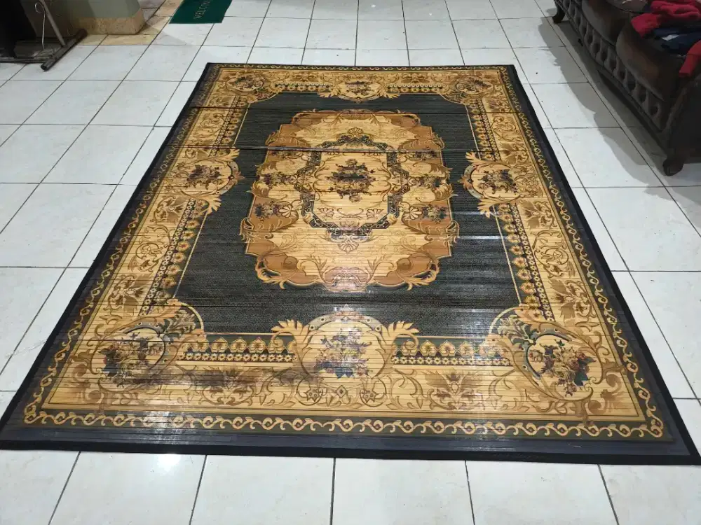 Dijual tikar bambu bermotif