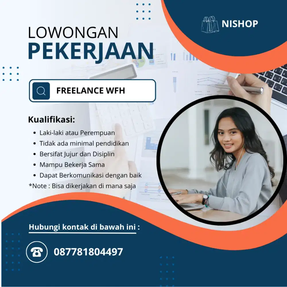 Lowongan kerja freelance wfh, bisa dikerjakan dimana saja,msih trsedia