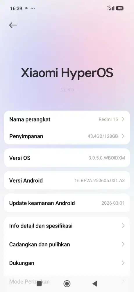 XIAOMI REDMI 15 8/128 MULUSSSS