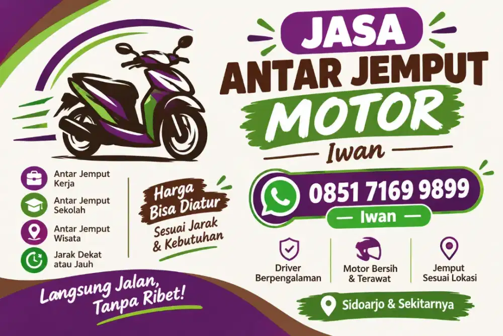 Jasa antar jemput mobil/motor